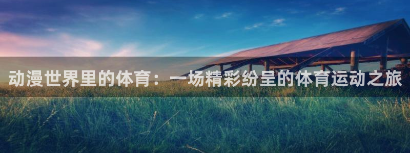红蓝体育怎么样：动漫世界里的体育：一场精彩纷呈的体育运动之旅