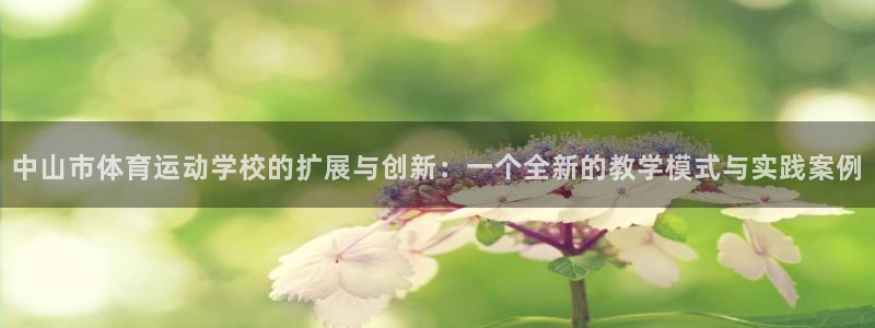 红蓝体育平台怎么样：中山市体育运动学校的扩展与创新：一个全新的教学模式与实践案例